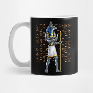 Anubis Egyptian Hieroglyphs Mug